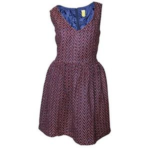 NWT QMack admiral combo v-neck A line dress